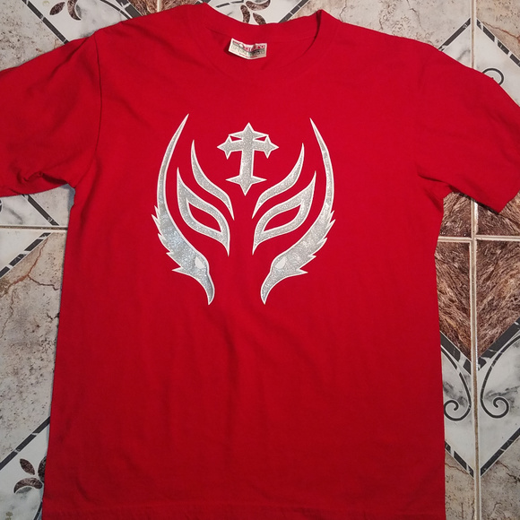 red and silver shirt